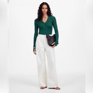 Madewell Harlow Wide-Leg Jeans in white denim